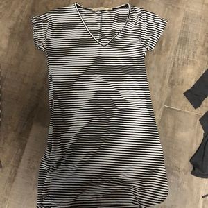 Black and White striped t shirt dress